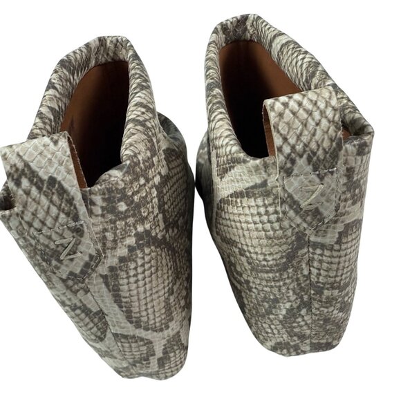 SIZE 7.5 ZODIAC Women's Black White Snake Print Western Ankle Cowgirl Boot - Picture 9 of 12